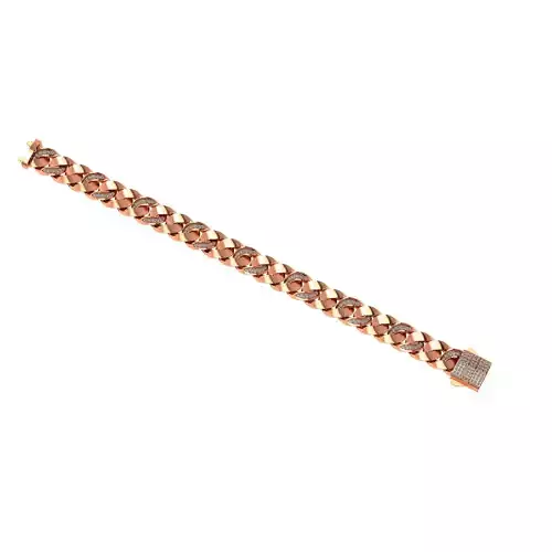 13 - 10 MM Cuabn Link Chain Bracelet