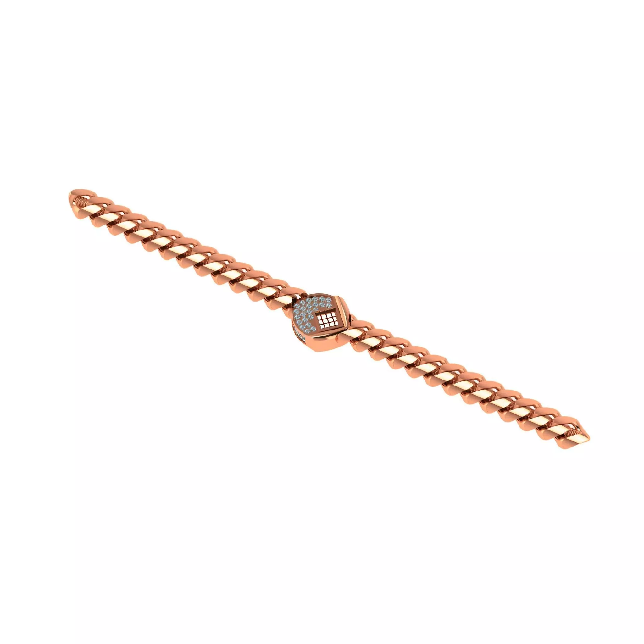 Cuban Chain Bracelet 3D print model