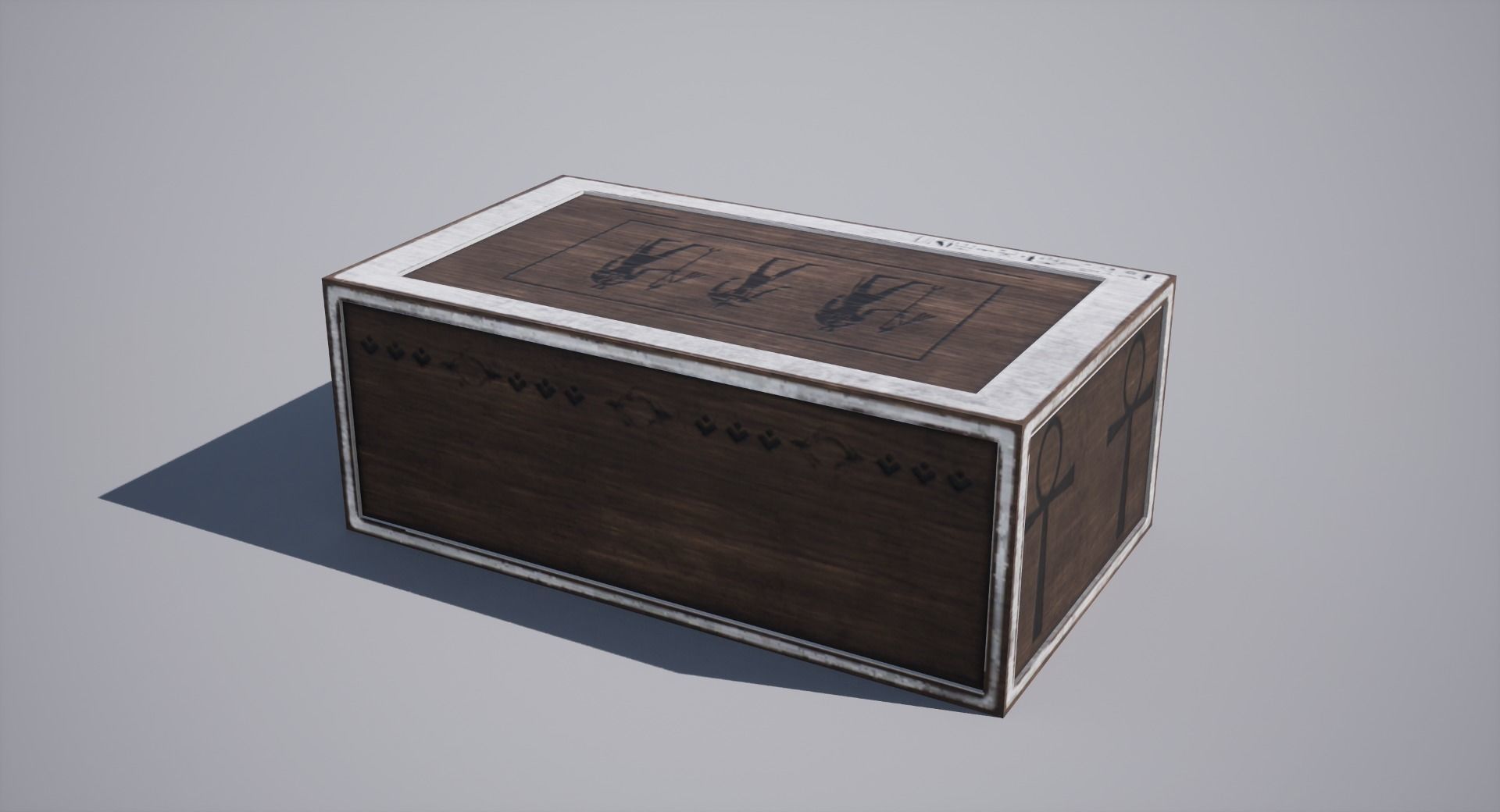 Egyptian Crate Low-poly 3D model_4