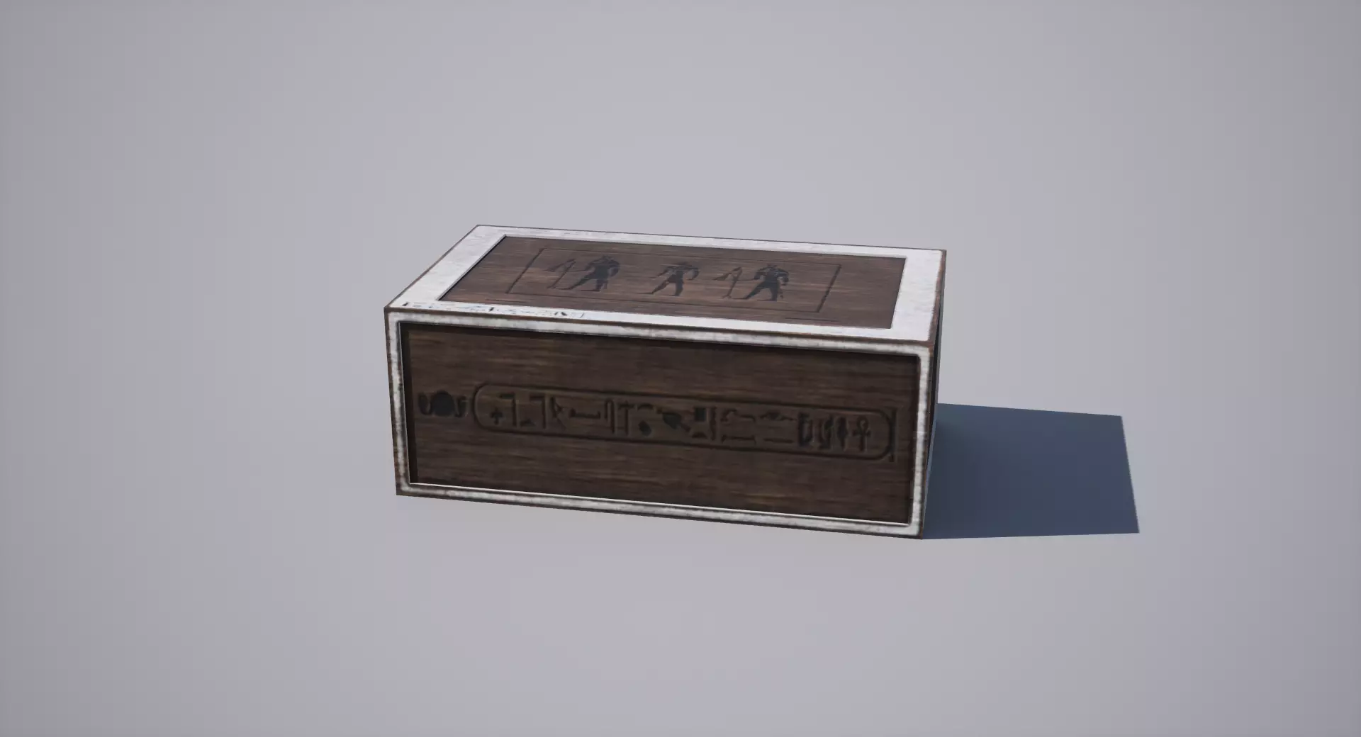 Egyptian Crate Low-poly 3D model_0