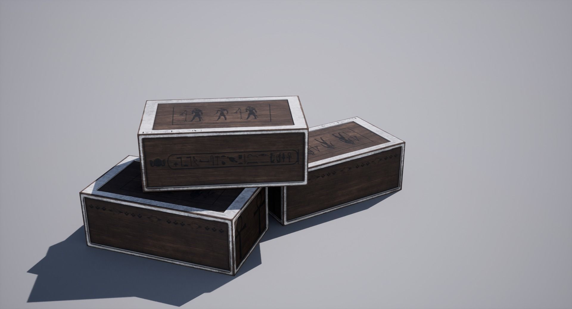 Egyptian Crate Low-poly 3D model_8