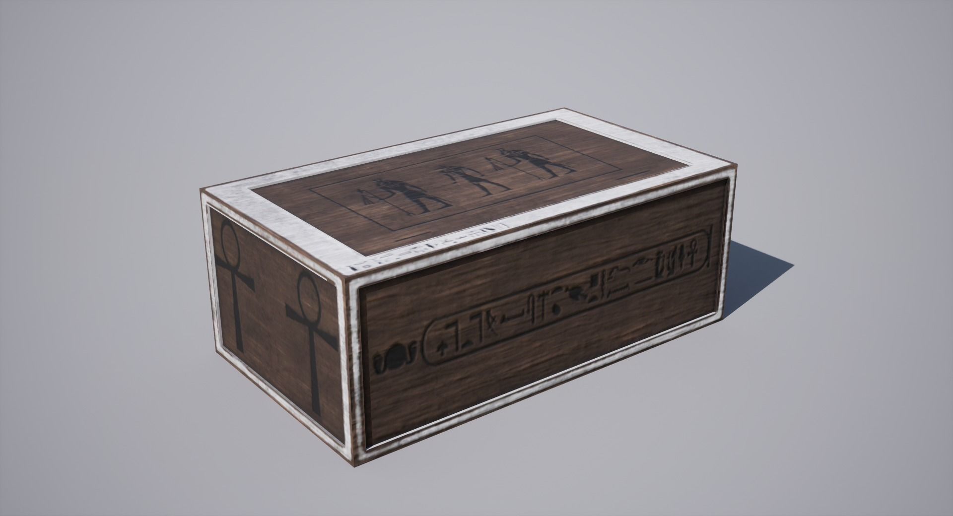 Egyptian Crate Low-poly 3D model_5