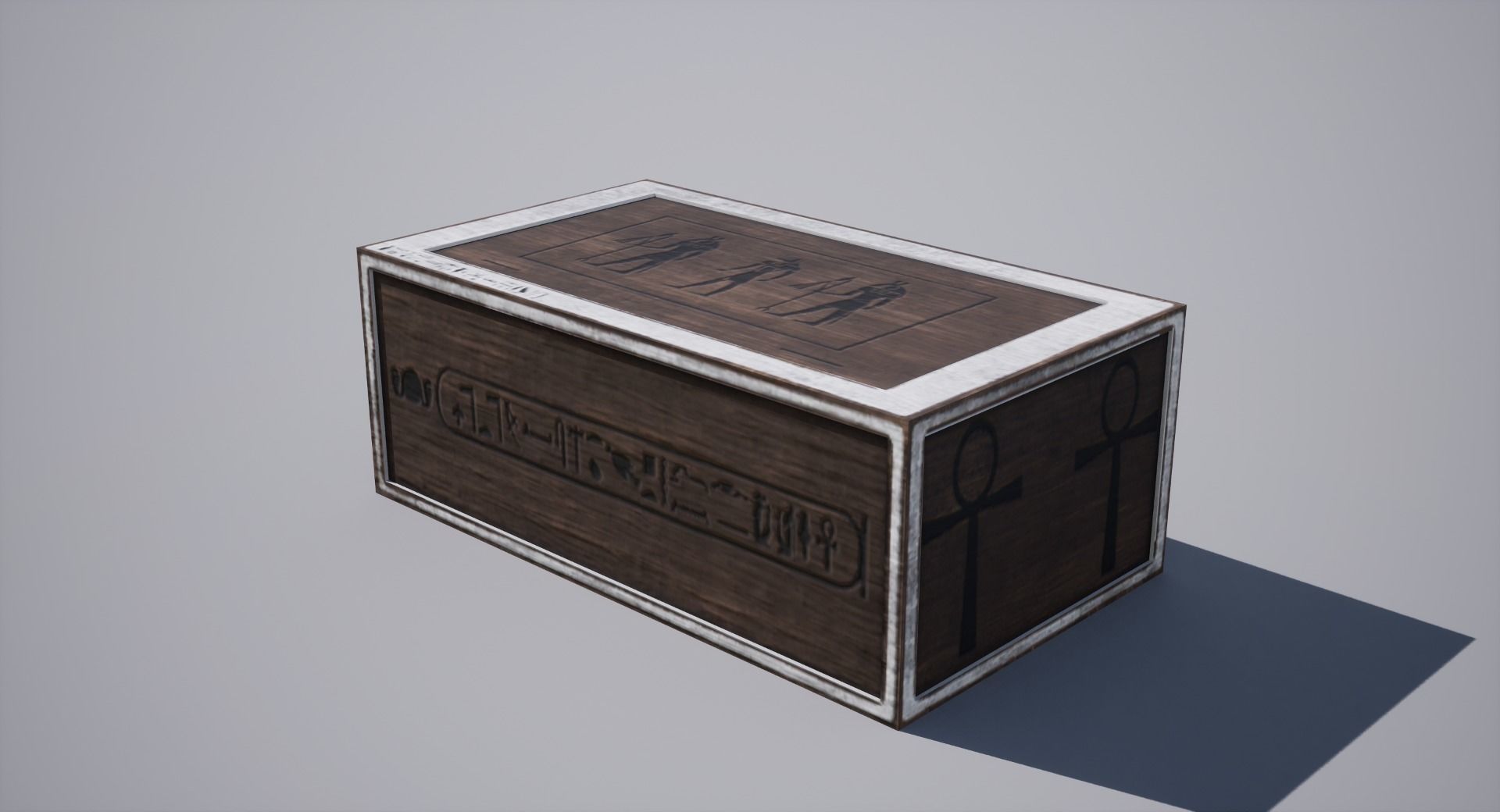 Egyptian Crate Low-poly 3D model_2