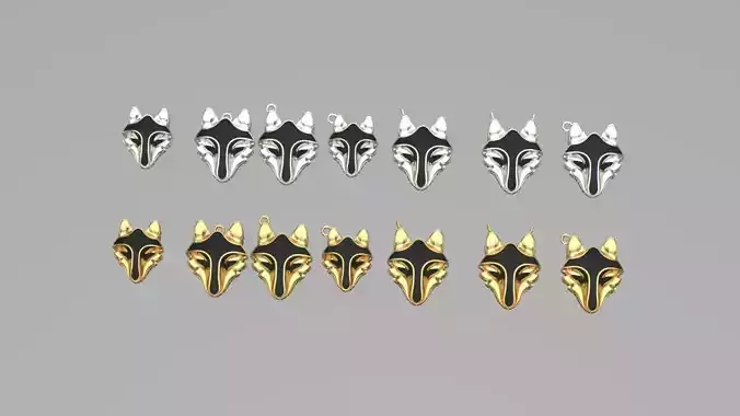 fox gold niello medals 3D print model