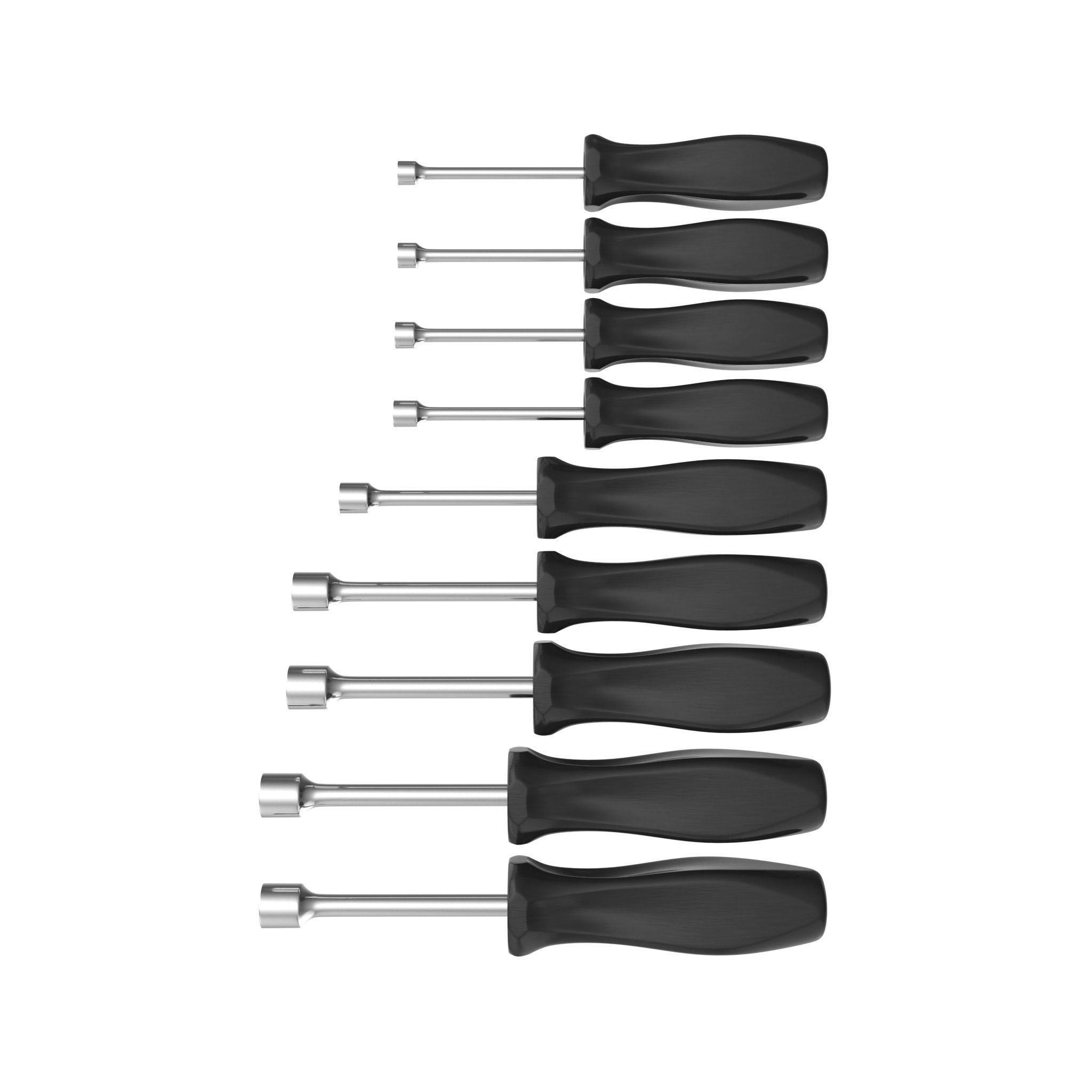 SO 9pc Metric Hard Grip Nut Driver Set 5 13mm Low-poly 3D model_7