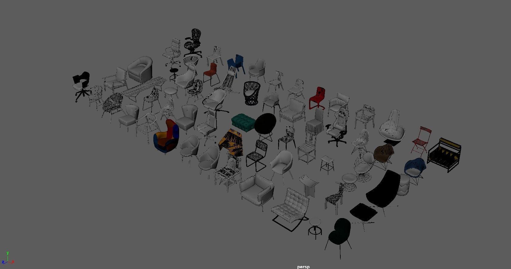 Pack Modern Chairs 3D model_71
