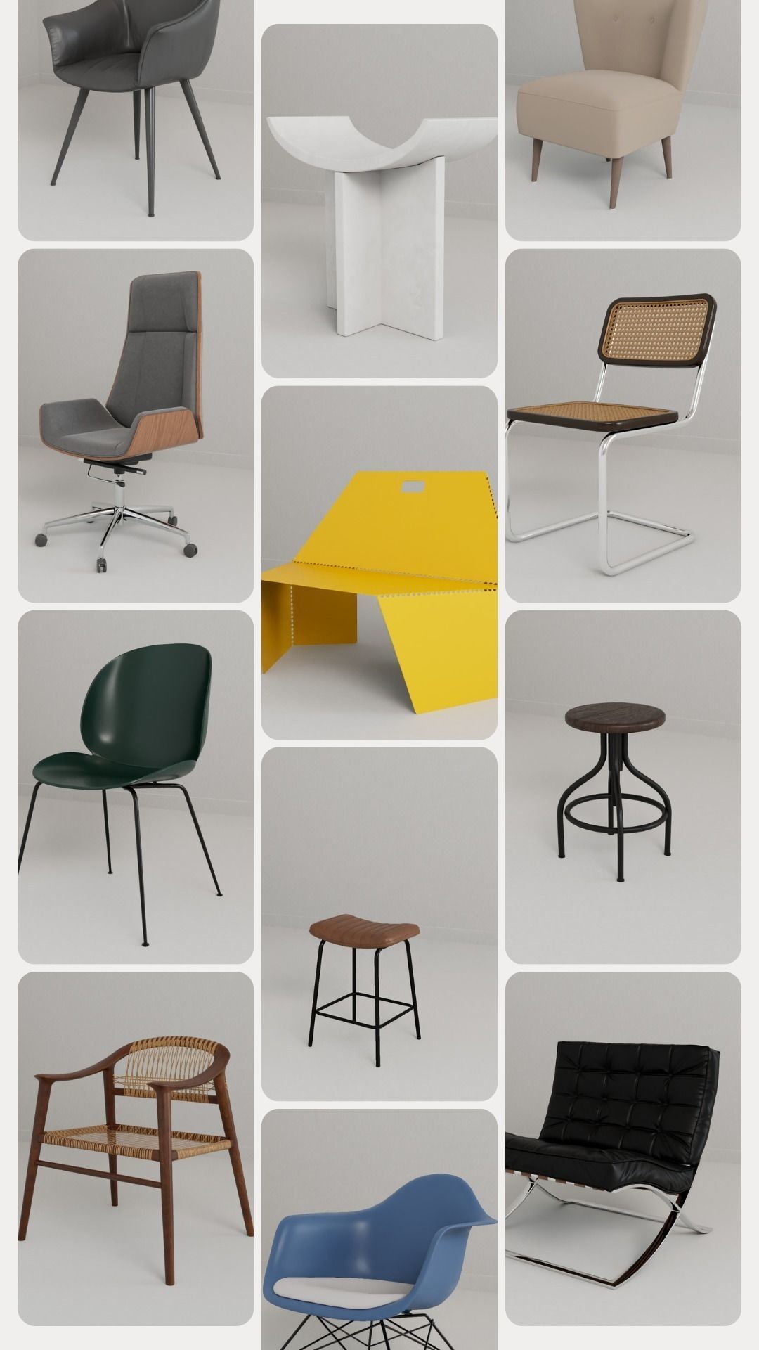 Pack Modern Chairs 3D model_64