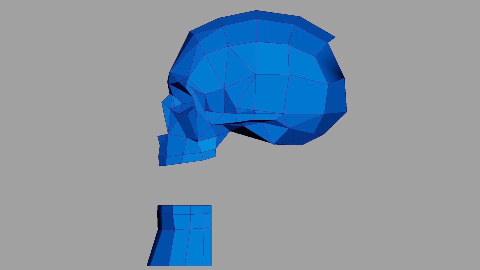 Geometric Skull and jaw DJ Booth 3D print model_5