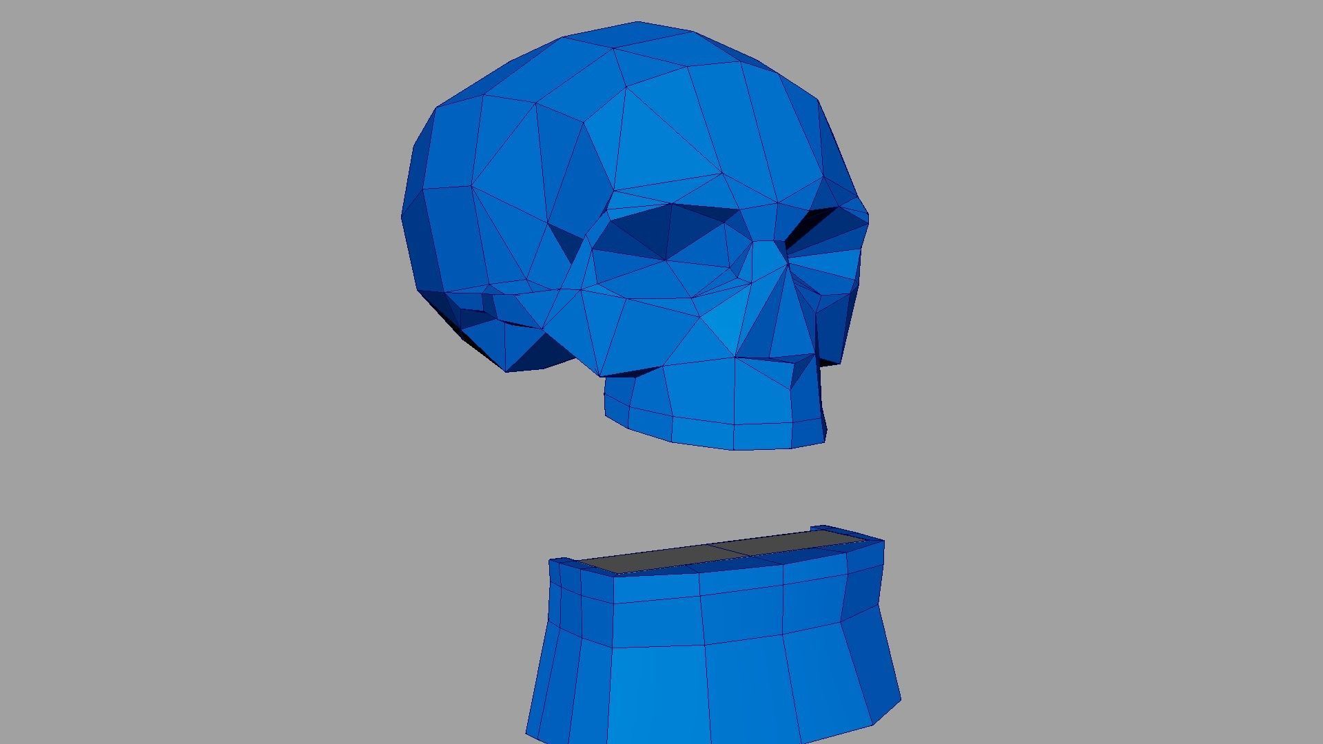 Geometric Skull and jaw DJ Booth 3D print model_7
