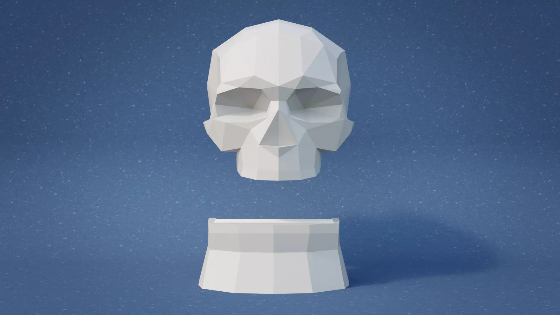 Geometric Skull and jaw DJ Booth 3D print model_0