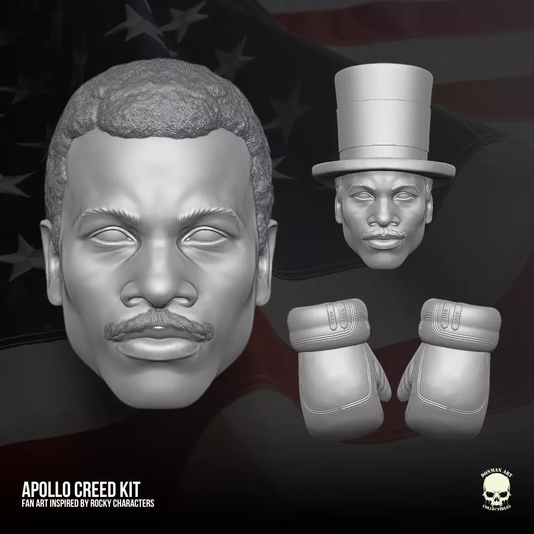 Apollo Creed fan art 3D printable file for action figures 3D print model