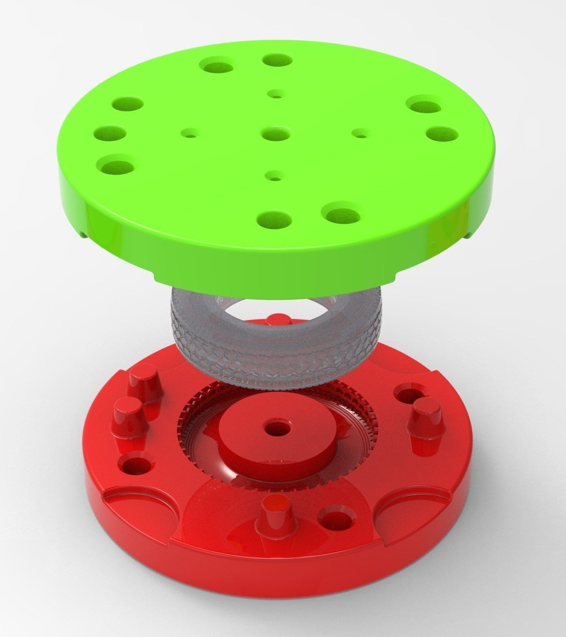 Mold for diecast Roadmaster RM275 truck tire Scale 1 to 25 3D print model_1