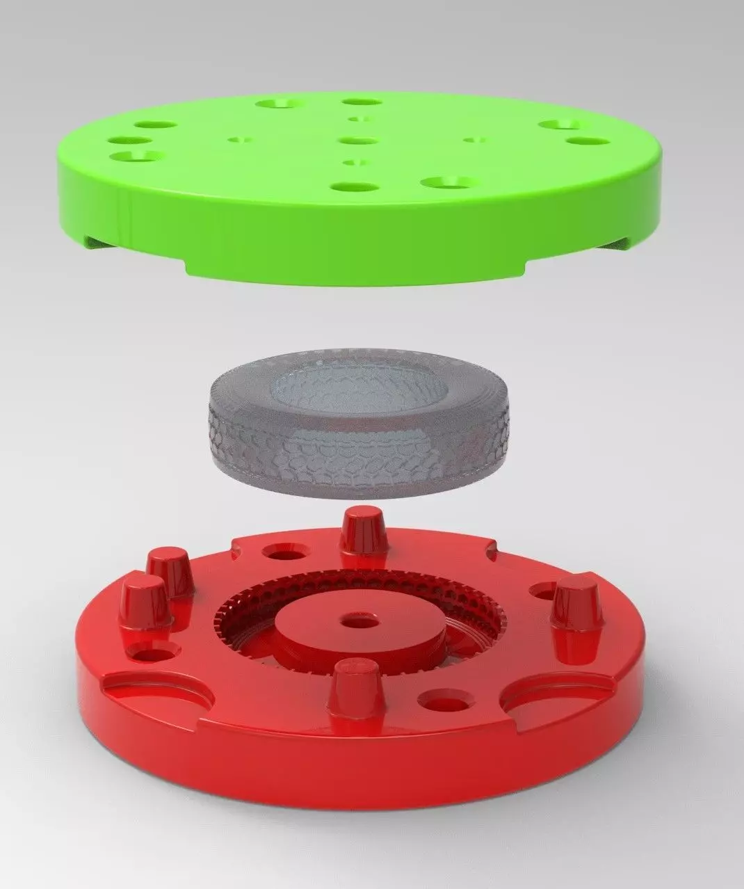 Mold for diecast Roadmaster RM275 truck tire Scale 1 to 25 3D print model_0