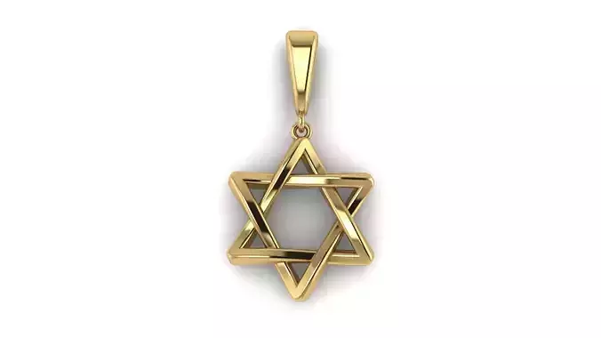Star of David 15 mm Pendant Estrela de Davi 3D print model