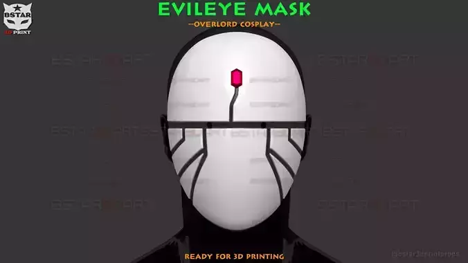 Evileye Half Mask - Overlord Cosplay 3D print model