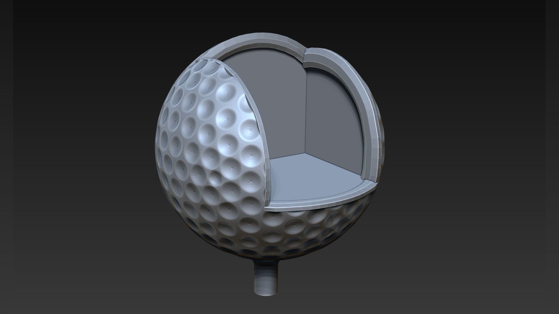 Golf Ball Swing 3D print model_1