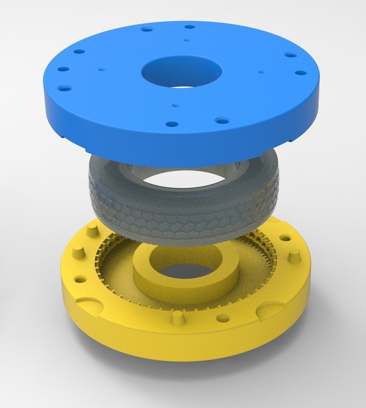 Mold for diecast Roadmaster RM275 truck tire Scale 1 to 10 3D print model_1