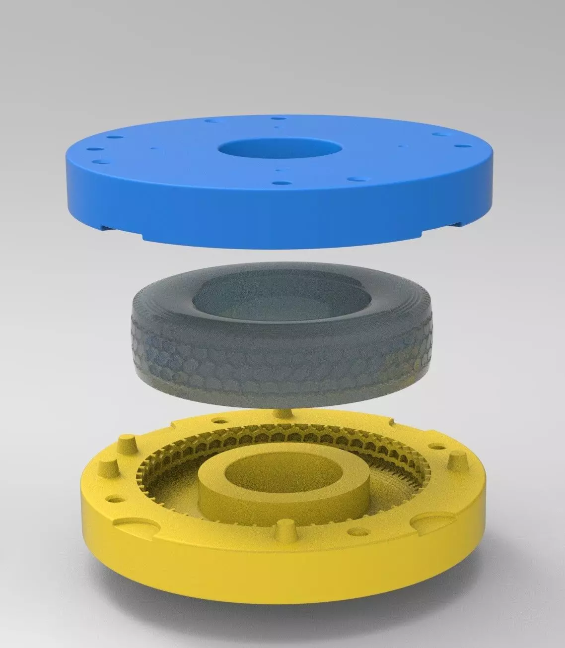 Mold for diecast Roadmaster RM275 truck tire Scale 1 to 10 3D print model_0