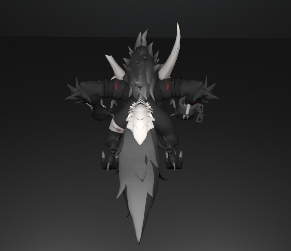 fantasy wolf 3D model_4