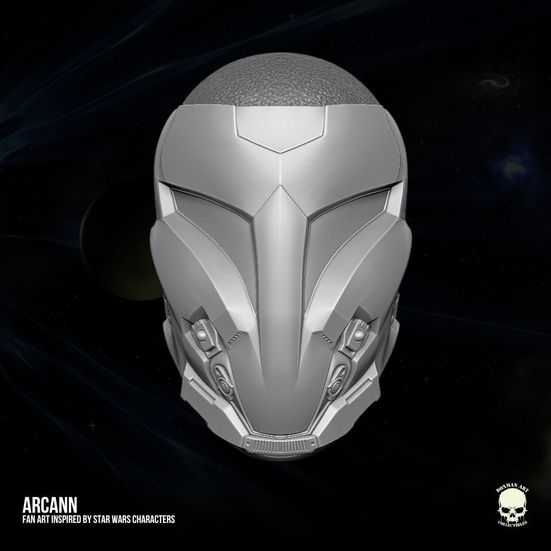 Arcann SW fan art head 3D printable File For Action Figures 3D print model_11