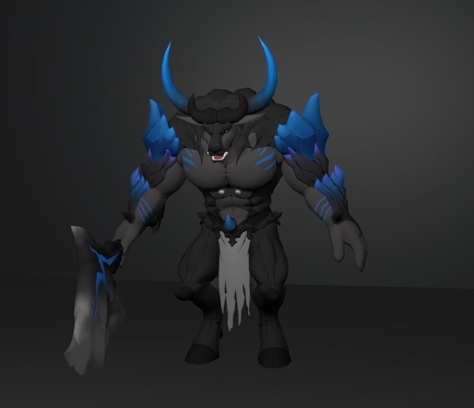 daimond bull 3D model_1