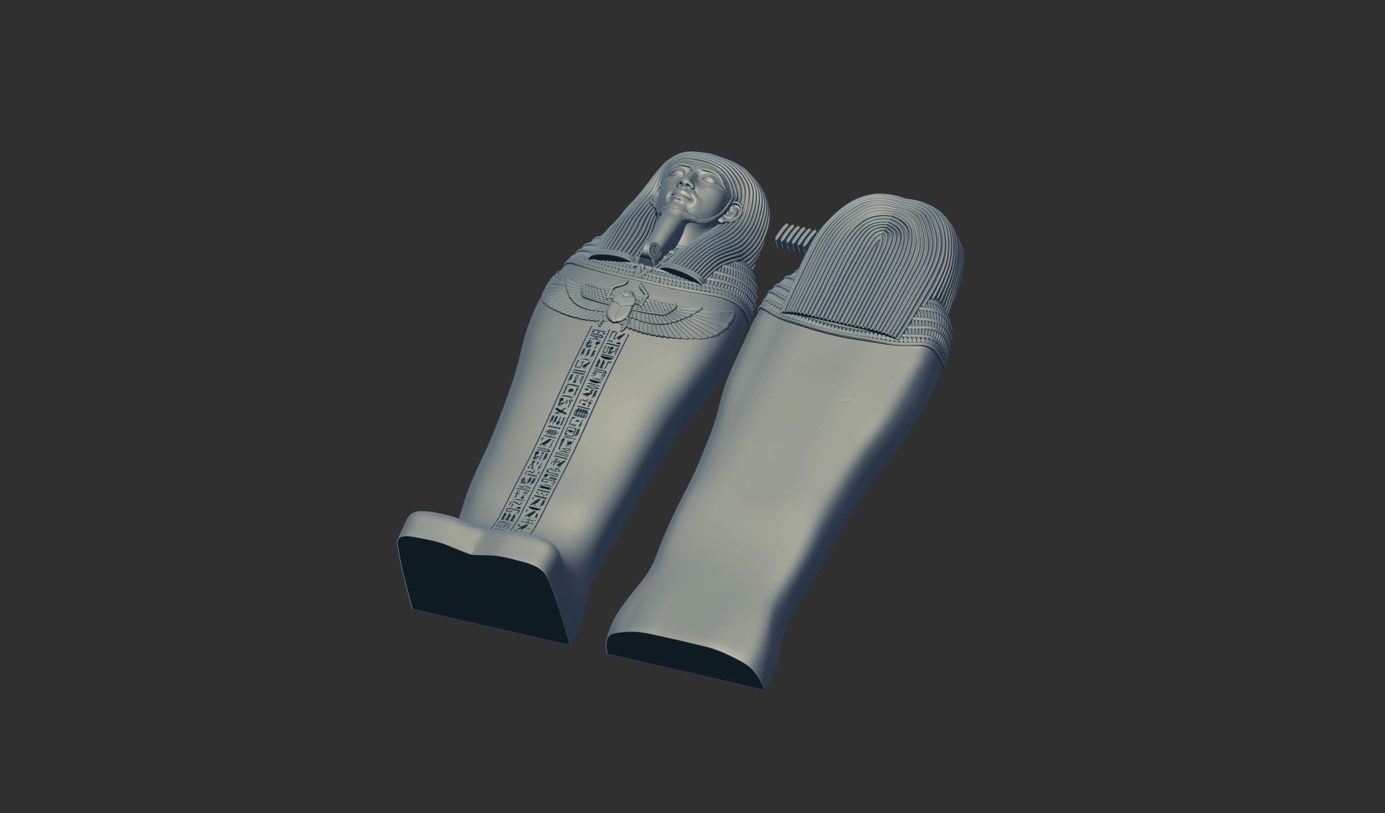 Egyptian Sarcophagus of the Vizier Gemenefhorbak stl  3D model 3D print model_10