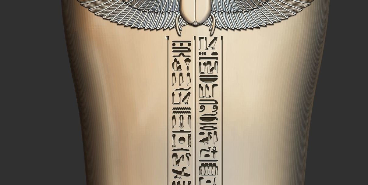 Egyptian Sarcophagus of the Vizier Gemenefhorbak stl  3D model 3D print model_1