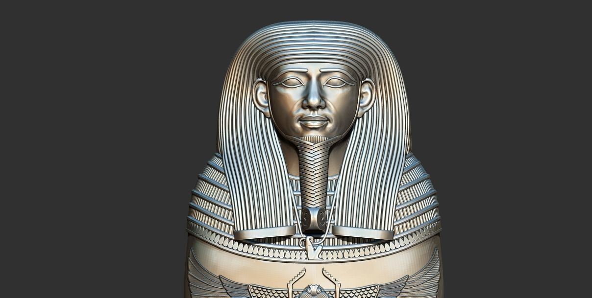 Egyptian Sarcophagus of the Vizier Gemenefhorbak stl  3D model 3D print model_4