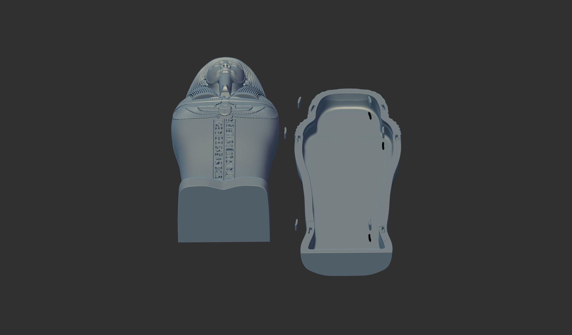 Egyptian Sarcophagus of the Vizier Gemenefhorbak stl  3D model 3D print model_13