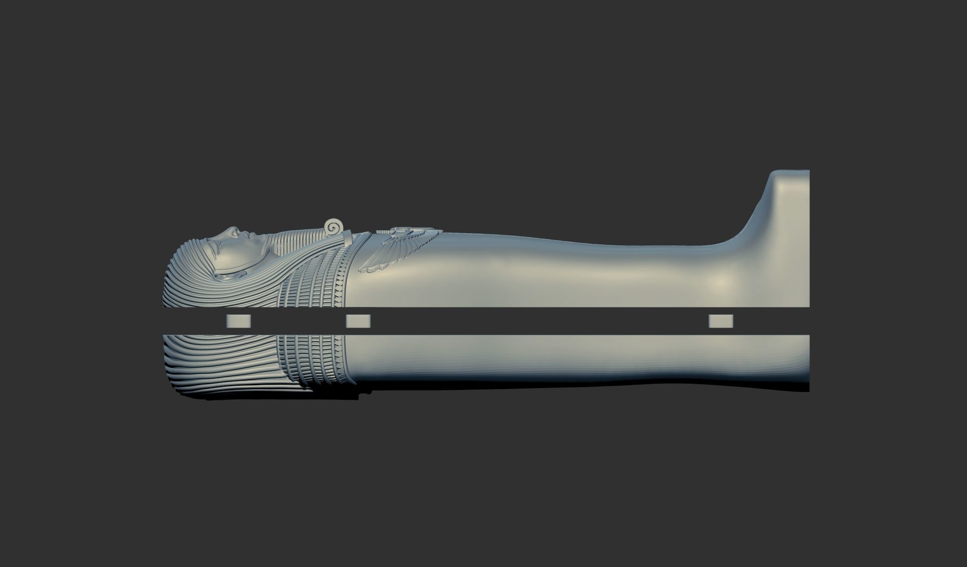 Egyptian Sarcophagus of the Vizier Gemenefhorbak stl  3D model 3D print model_9