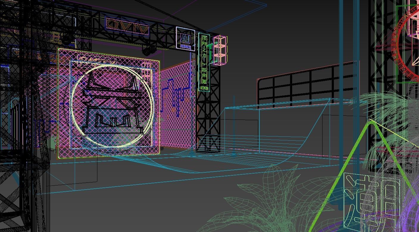 Cyberpunk stage 3D model_7