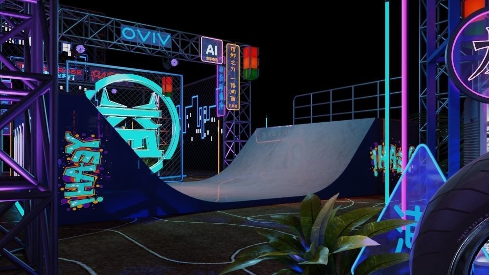 Cyberpunk stage 3D model_11