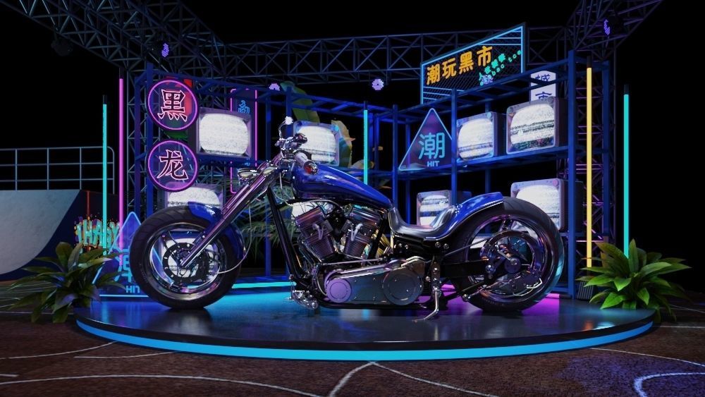 Cyberpunk stage 3D model_3