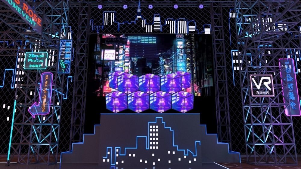 Cyberpunk stage 3D model_2