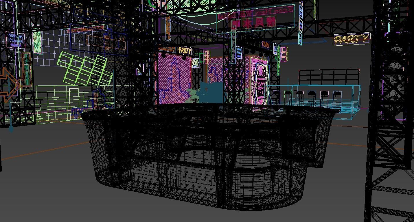Cyberpunk stage 3D model_8
