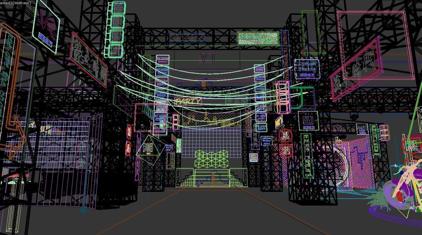 Cyberpunk stage 3D model_5