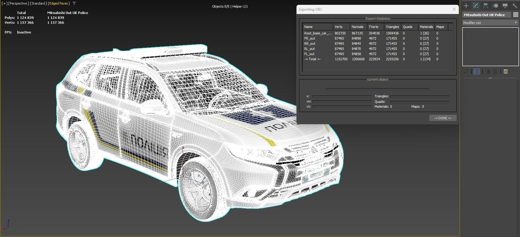 Mitsubishi Outlander PHEV 2019 National Police Ukraine 3D model_15
