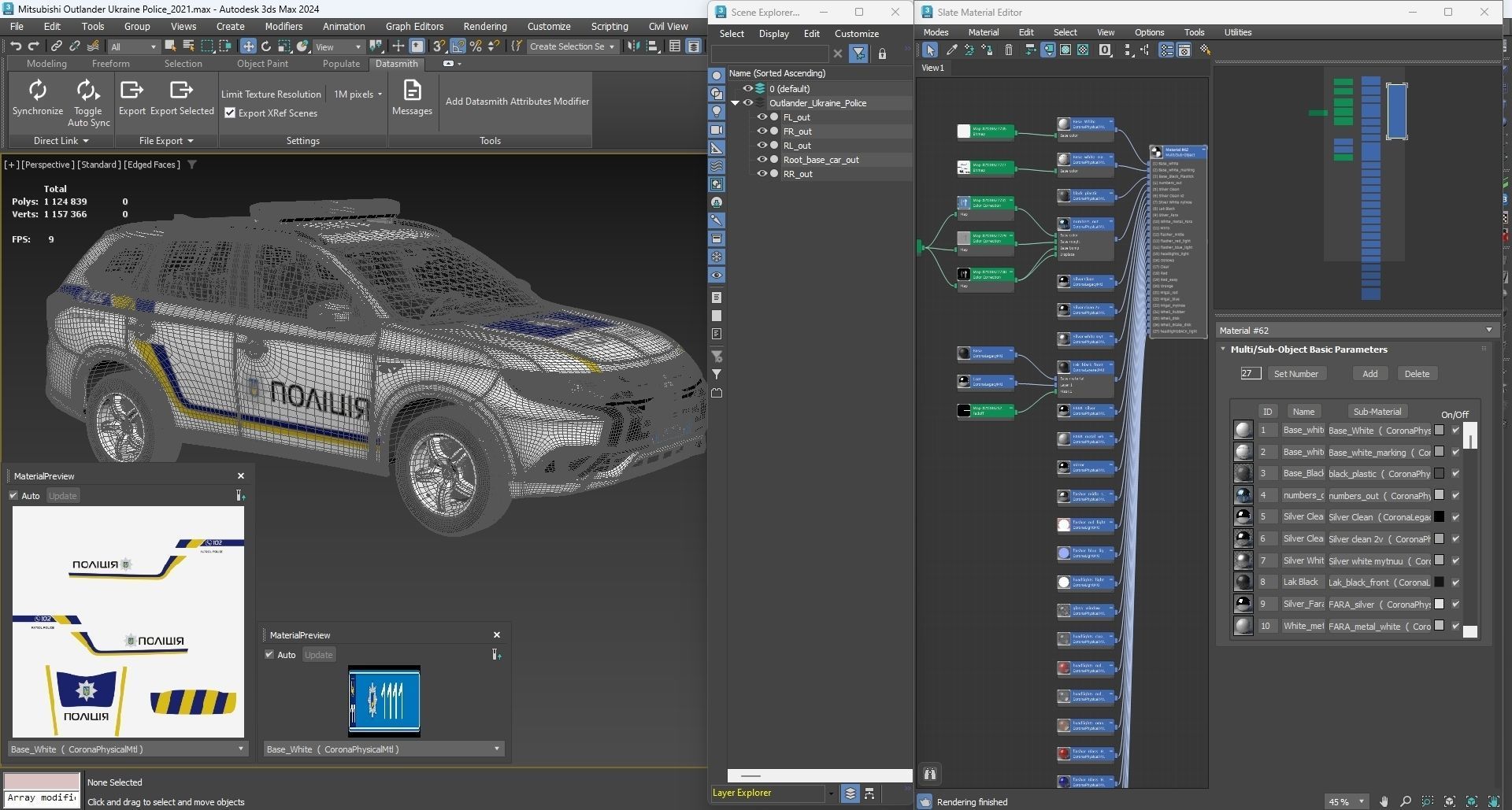 Mitsubishi Outlander PHEV 2019 National Police Ukraine 3D model_14