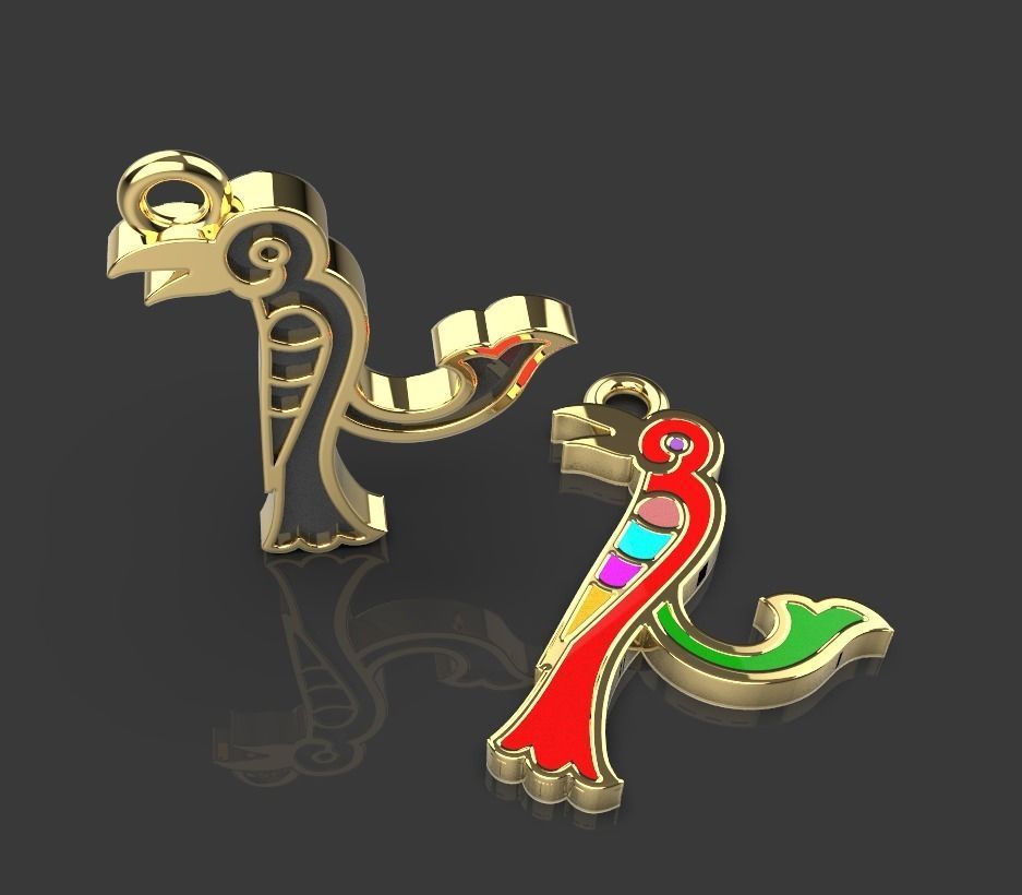 Armenian letters 3D print model_7