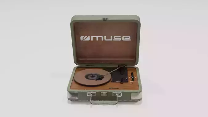 Vintage Green Muse Turntable VR-Ready Model