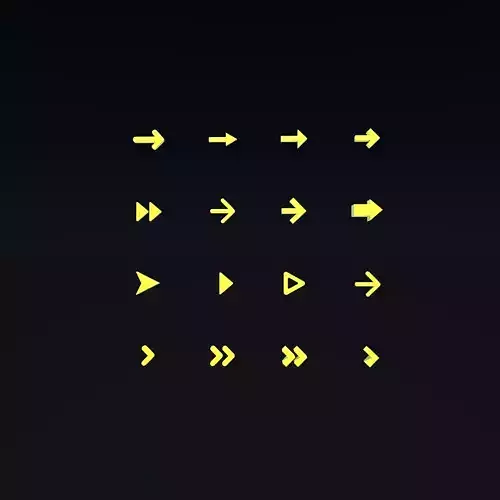 arrows icons 3D model