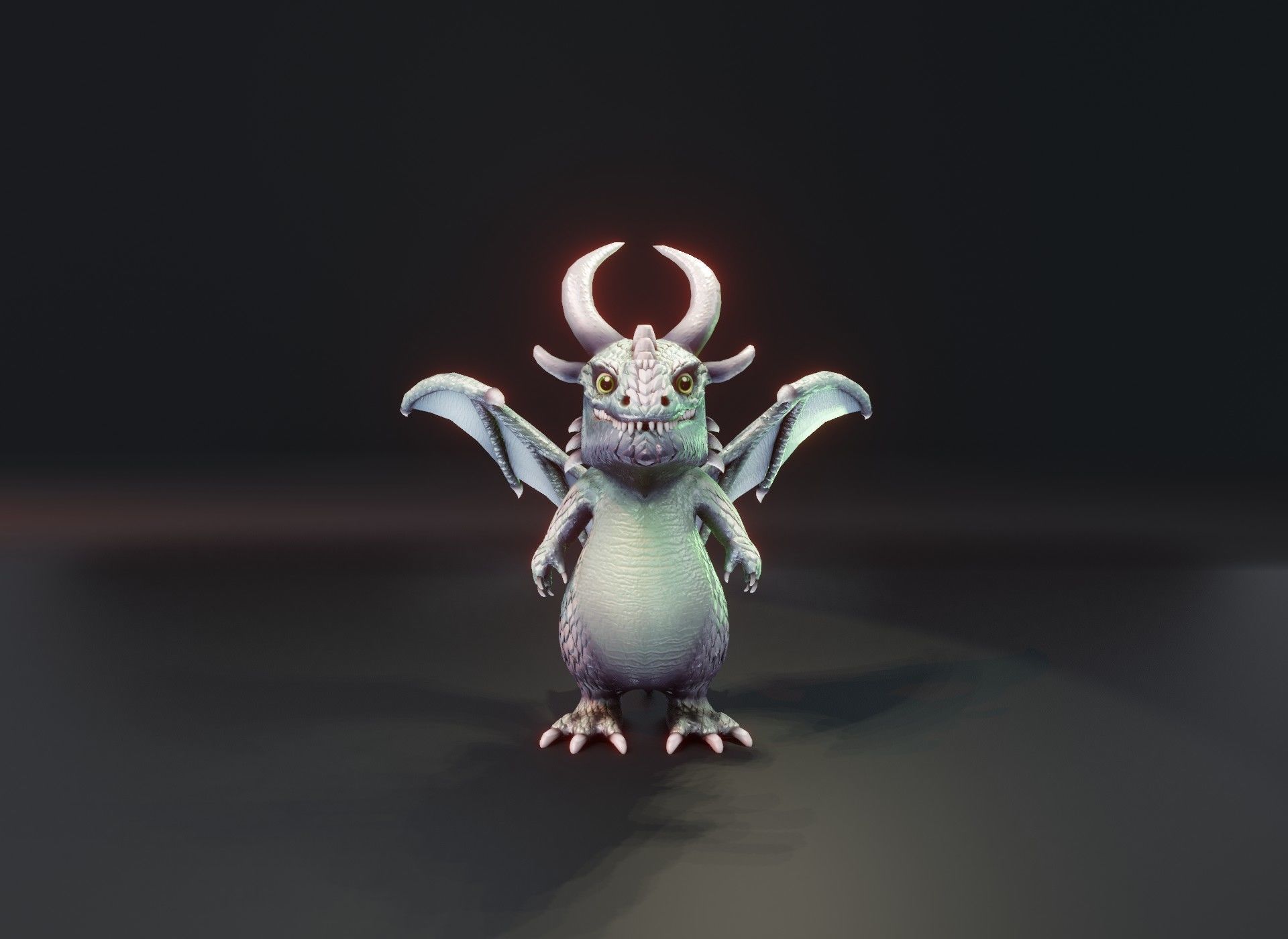 Stylized Metallic Dragons Animated 3D Model 3D Model Collection_44