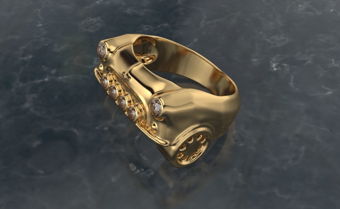 mini cooper ring gems  3D print model_4