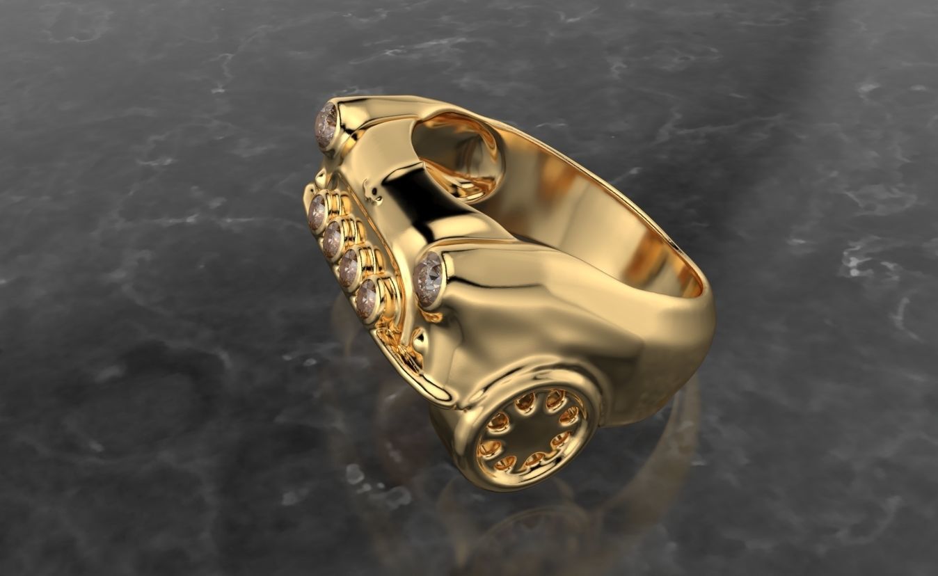 mini cooper ring gems  3D print model_13