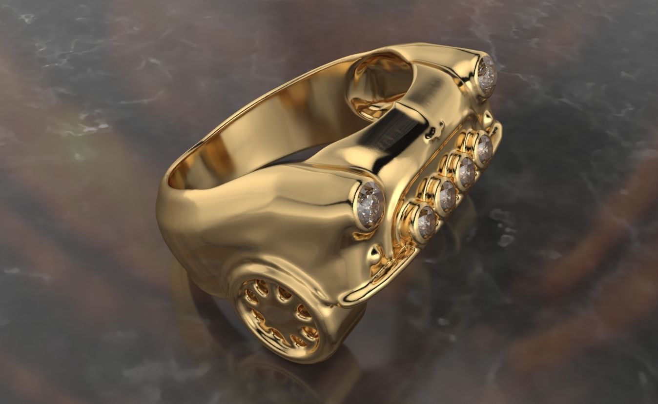 mini cooper ring gems  3D print model_14