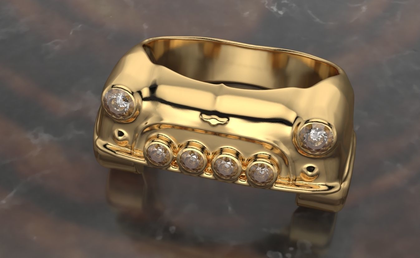 mini cooper ring gems  3D print model_11