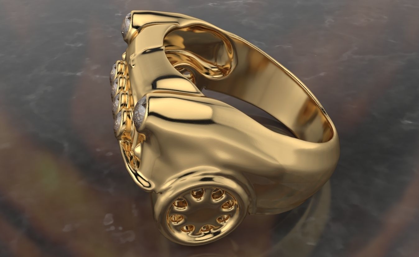 mini cooper ring gems  3D print model_12