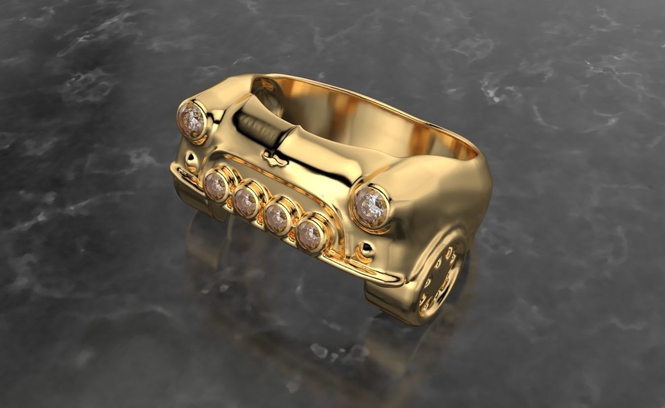 mini cooper ring gems  3D print model_17