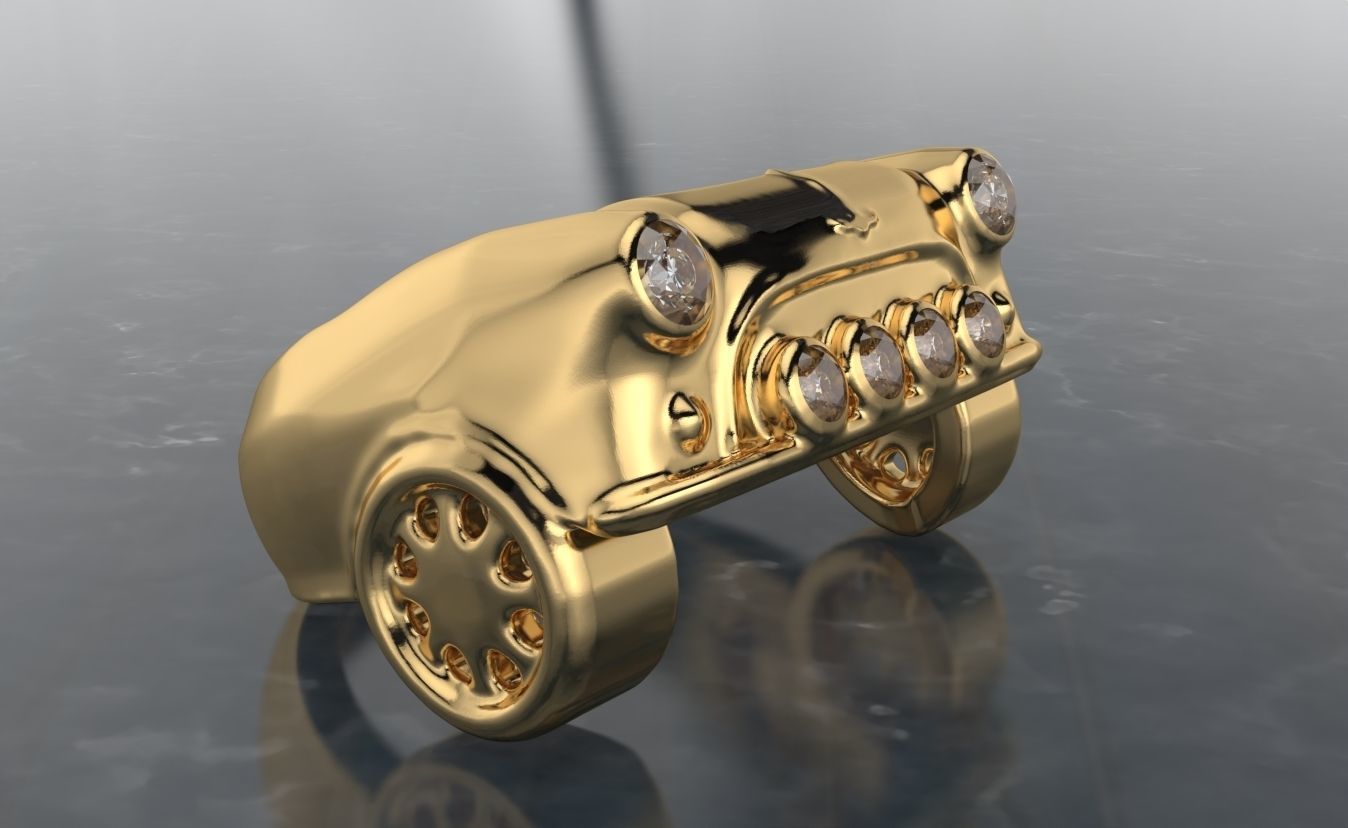 mini cooper ring gems  3D print model_5