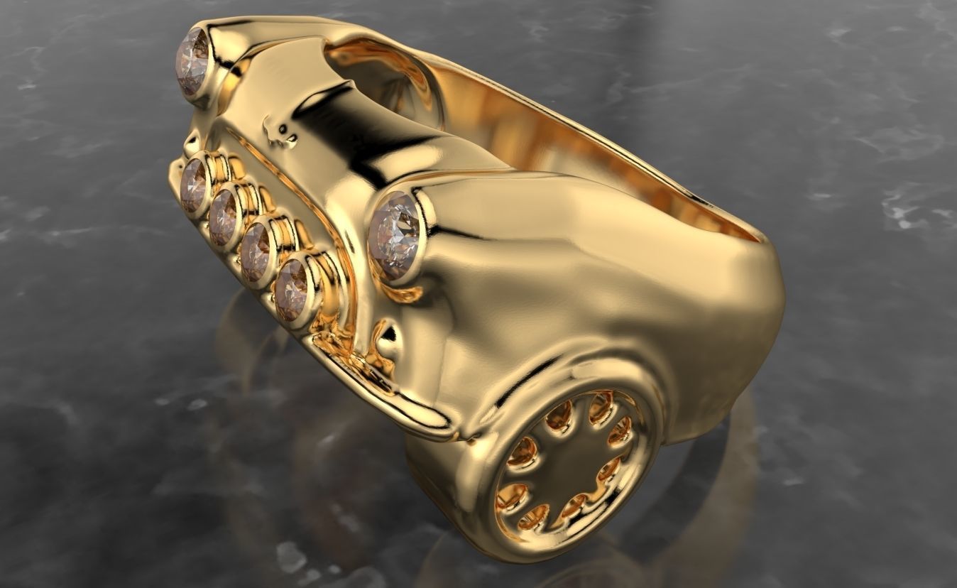 mini cooper ring gems  3D print model_22